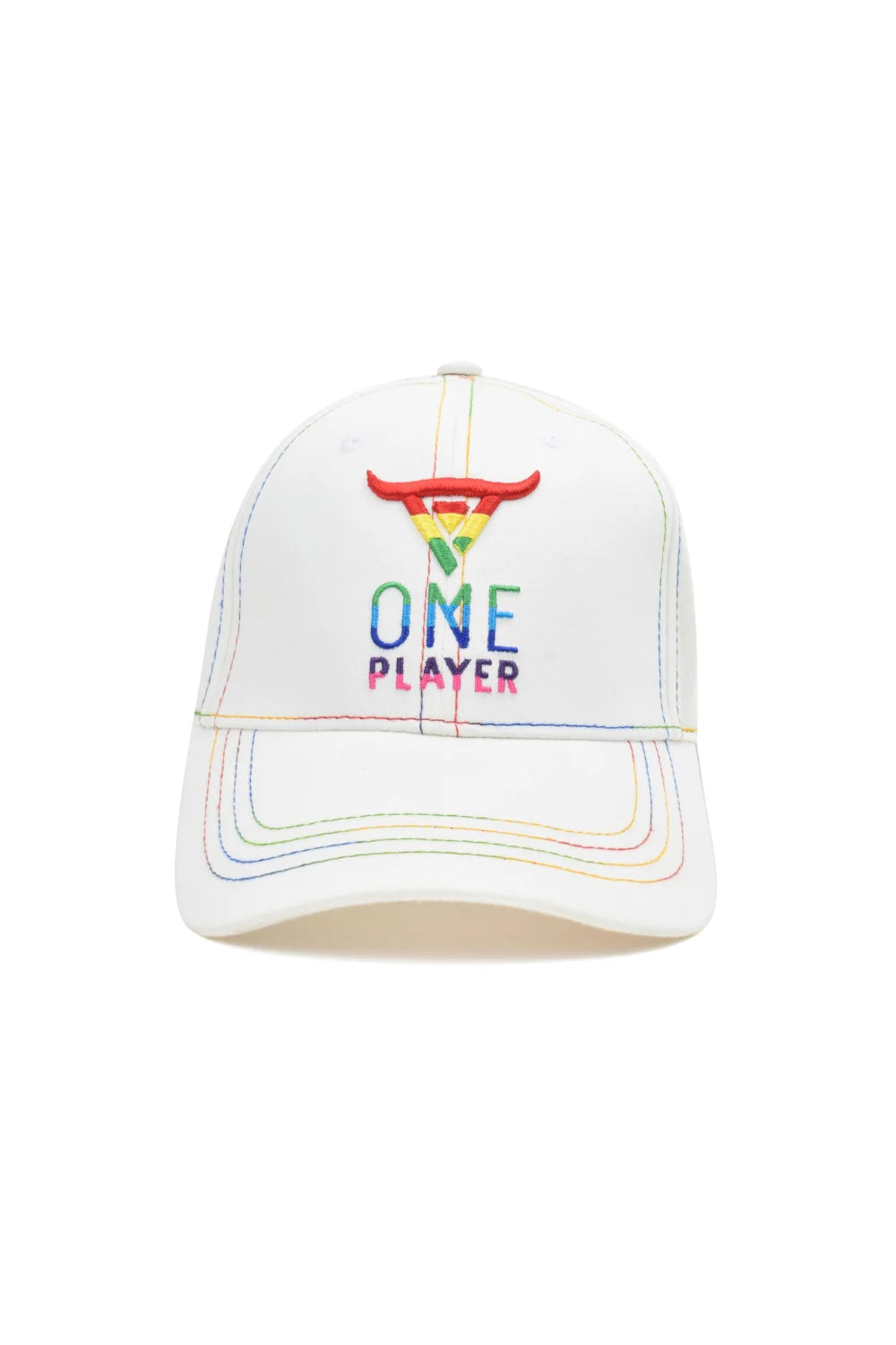 Unisex White Multi Color Limited Edition Cap by One Player