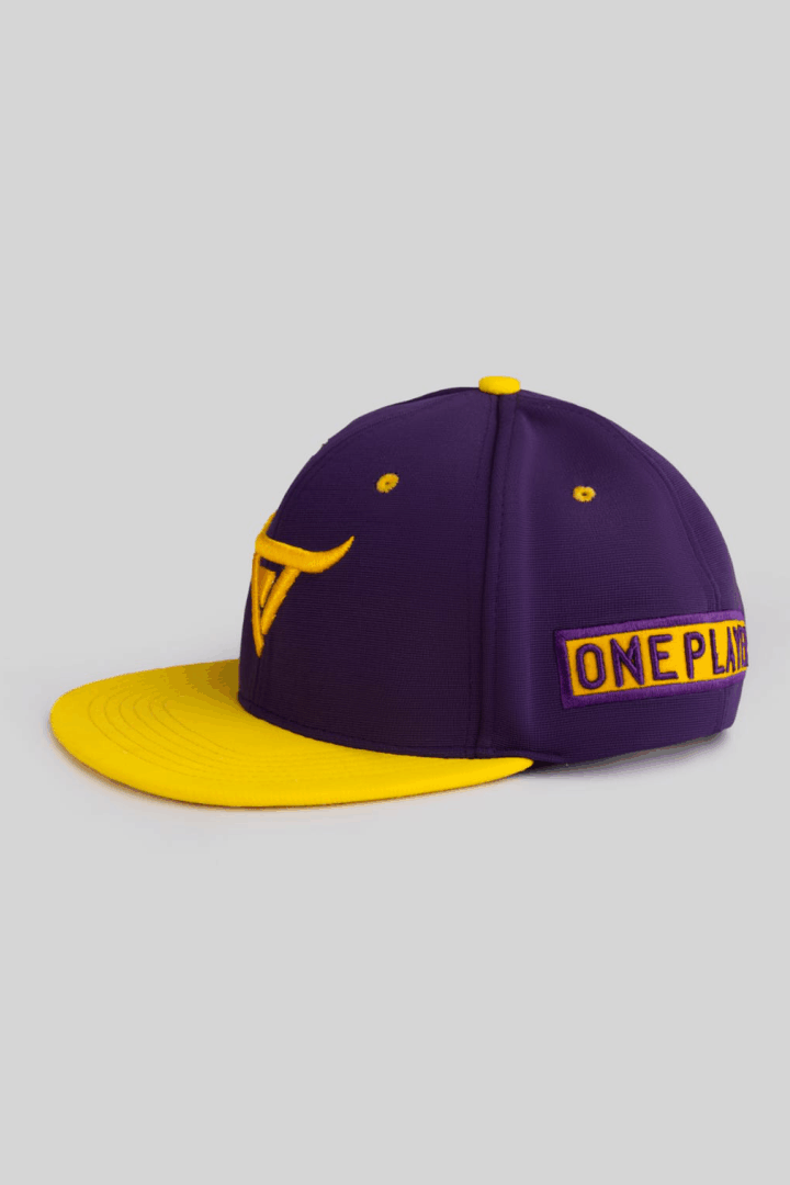 Unisex Yellow & Purple Snapback Cap by One Player