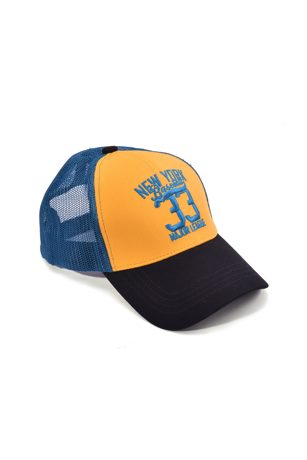 Unisex New York Yellow Blue Trucker Cap by One Player
