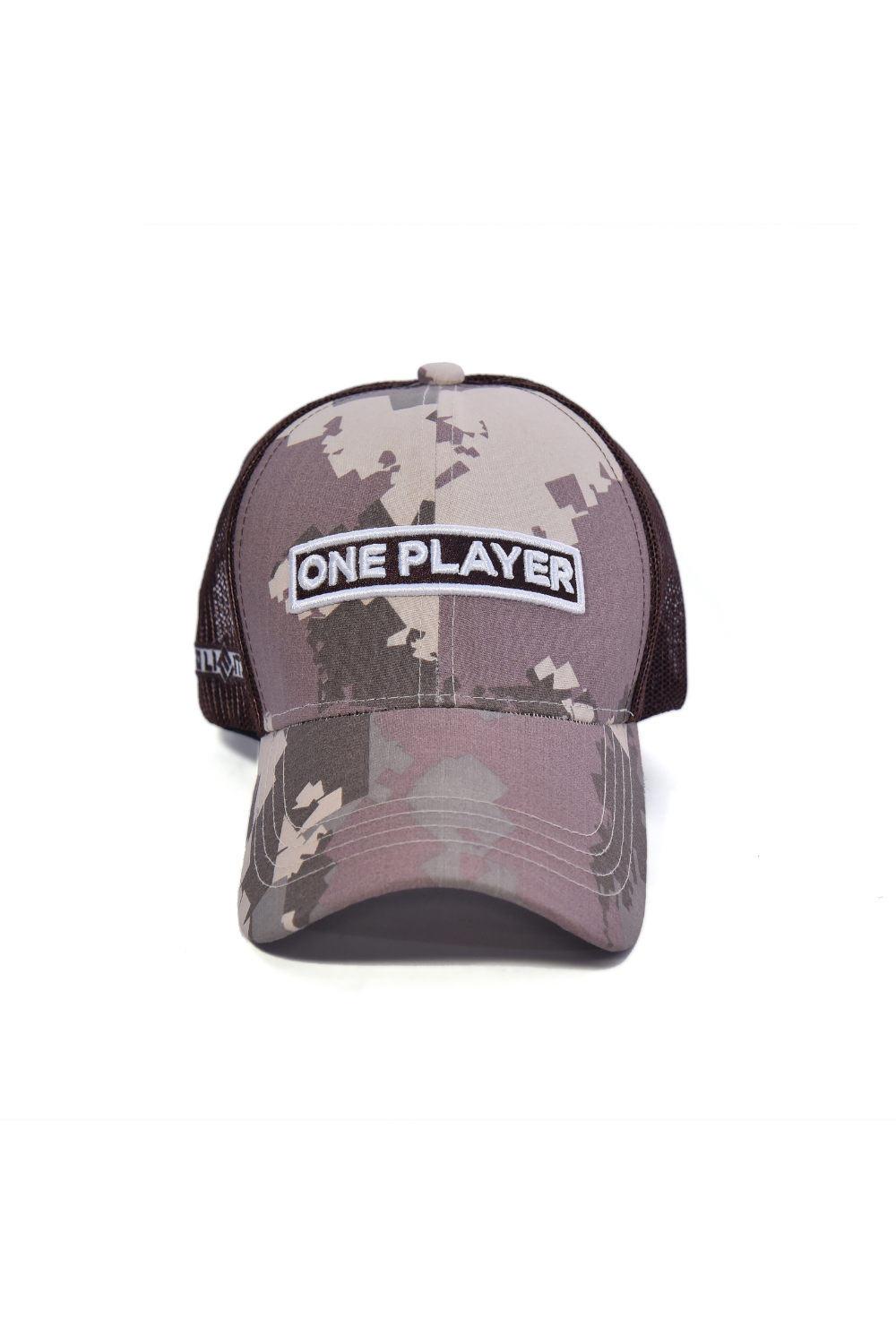 Unisex Brown Camouflage Trucker Cap by One Player