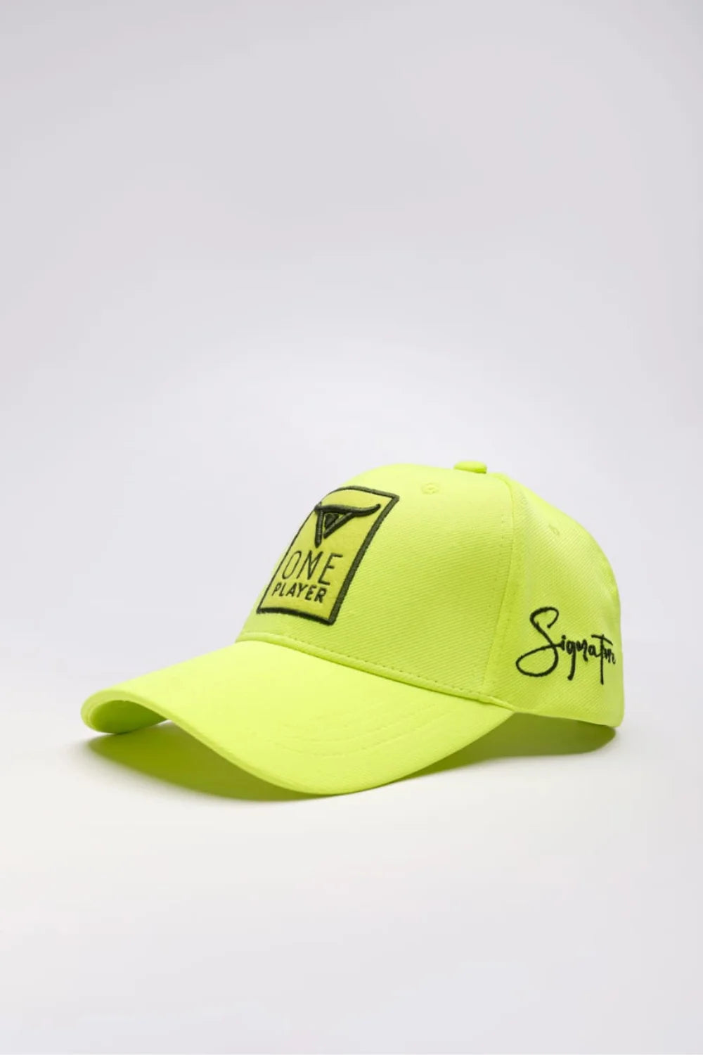 Unisex Yellow solid baseball cap, has a visor by One Player – oneplayer.co. in