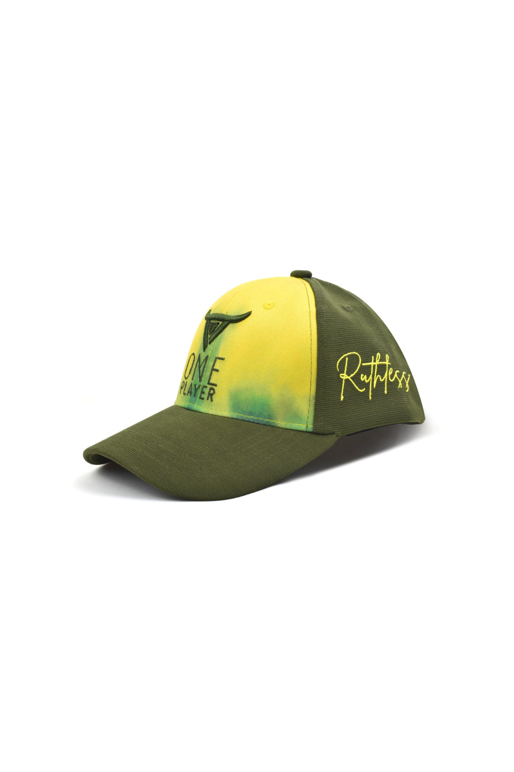 Unisex Green & Yellow Solid Baseball cap, has a visor by One Player