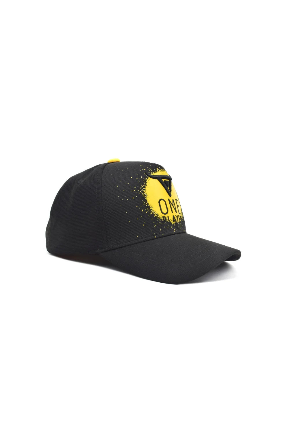 Unisex Black & Yellow Solid Baseball cap, has a visor by One Player