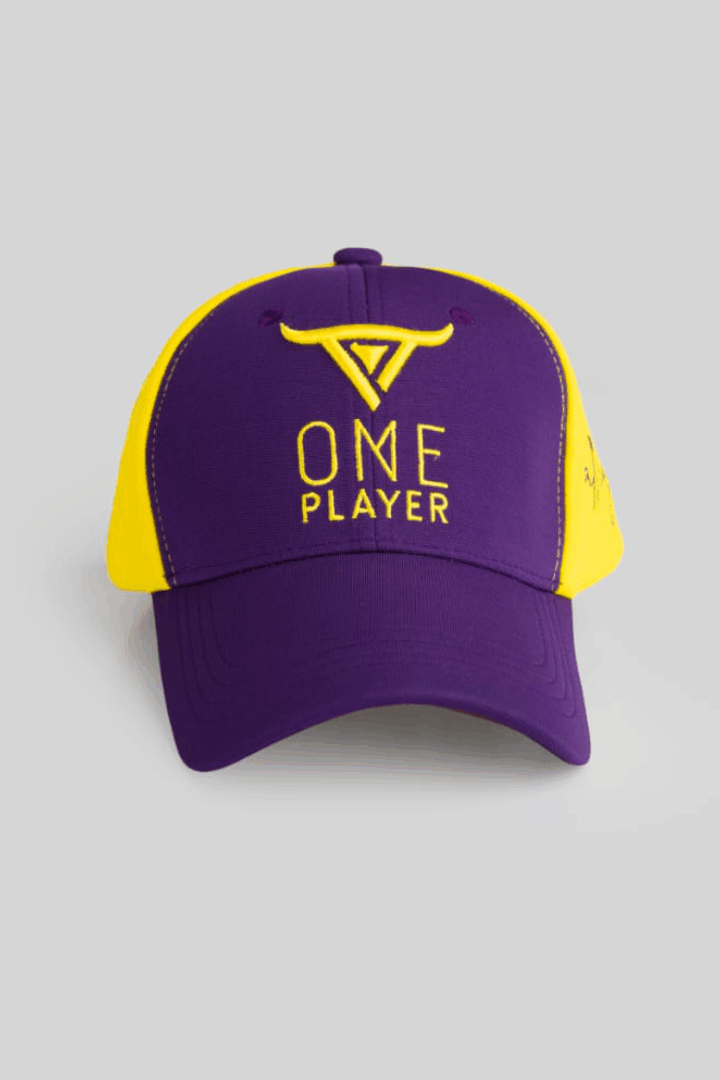 Unisex Purple & Yellow Baseball Cap by One Player