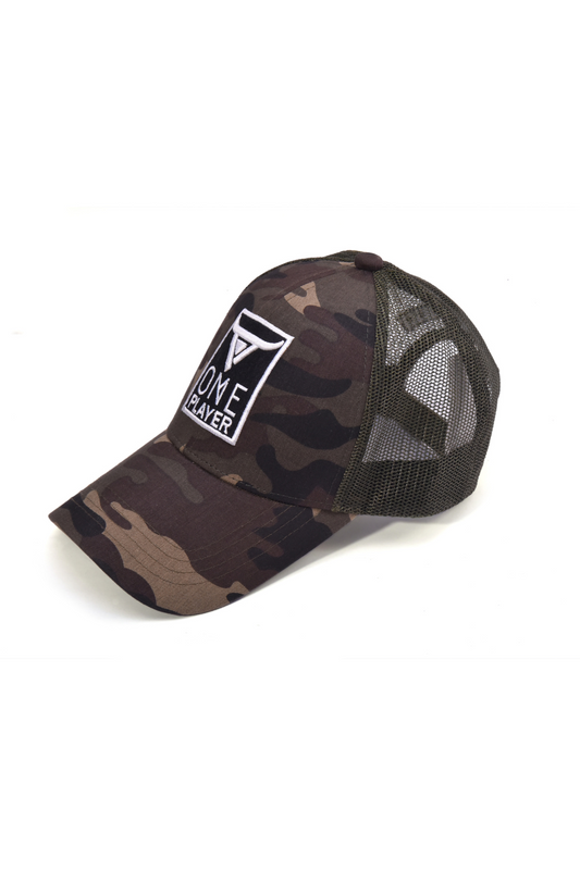 Unisex Green Camouflage Trucker Cap by One Player