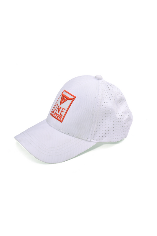 Unisex White Dry Fit Cap by One Player