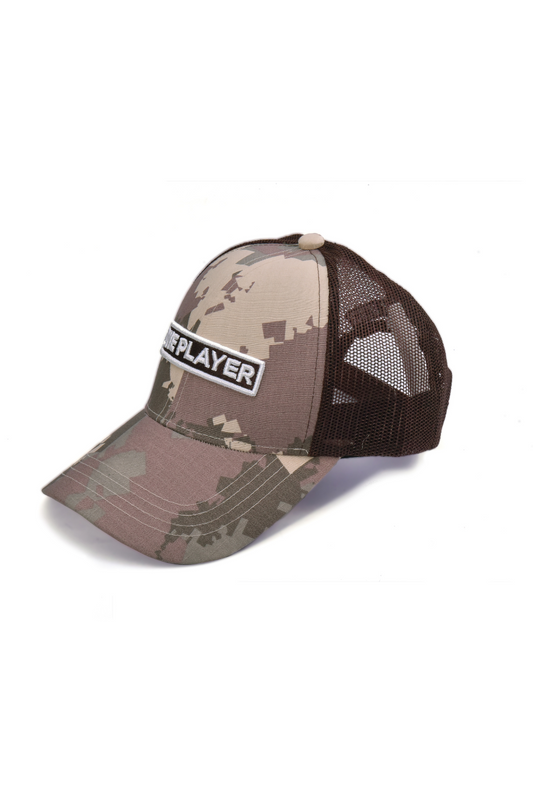 Unisex Brown Camouflage Trucker Cap by One Player