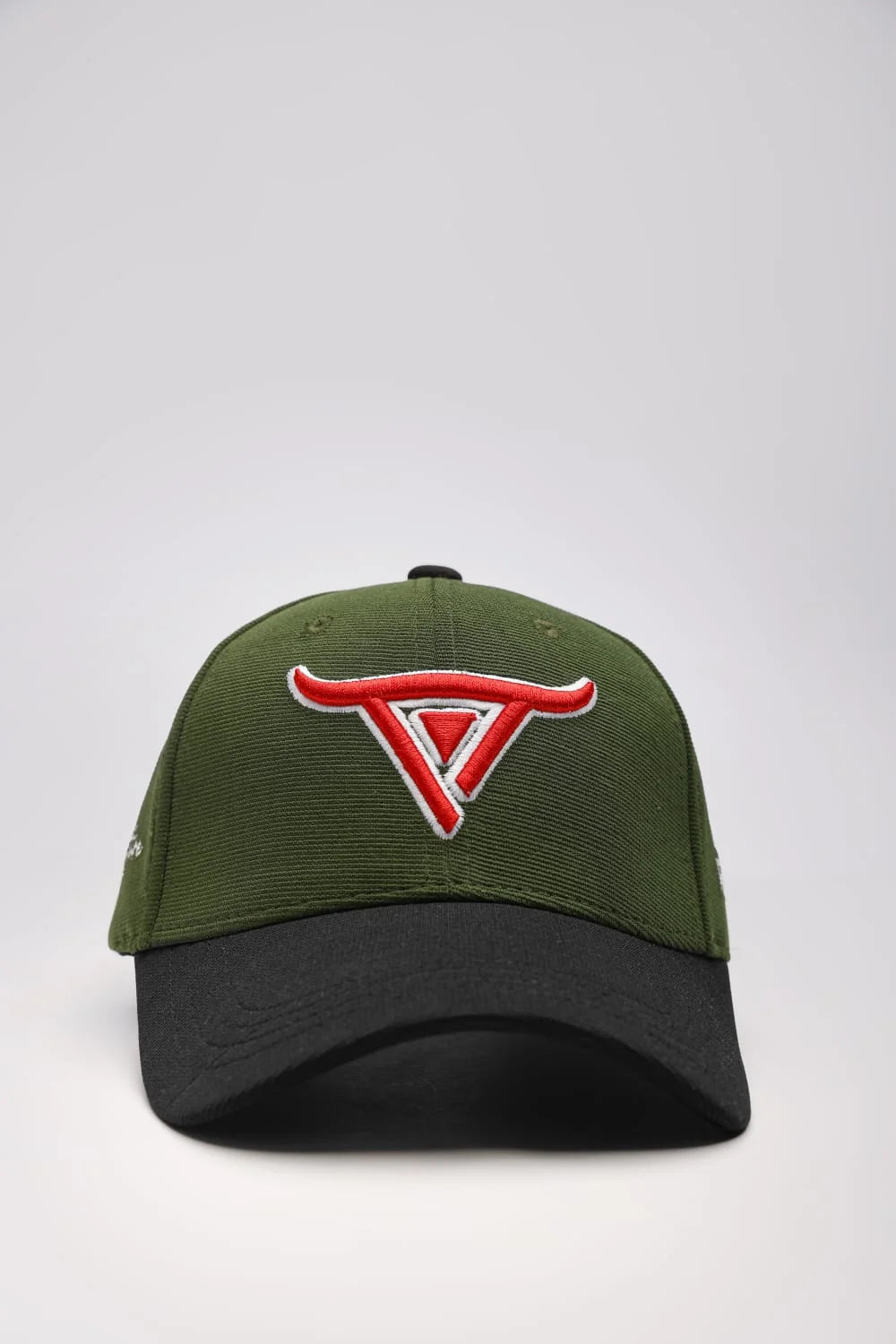 Unisex Green solid baseball cap, has a visor by One Player