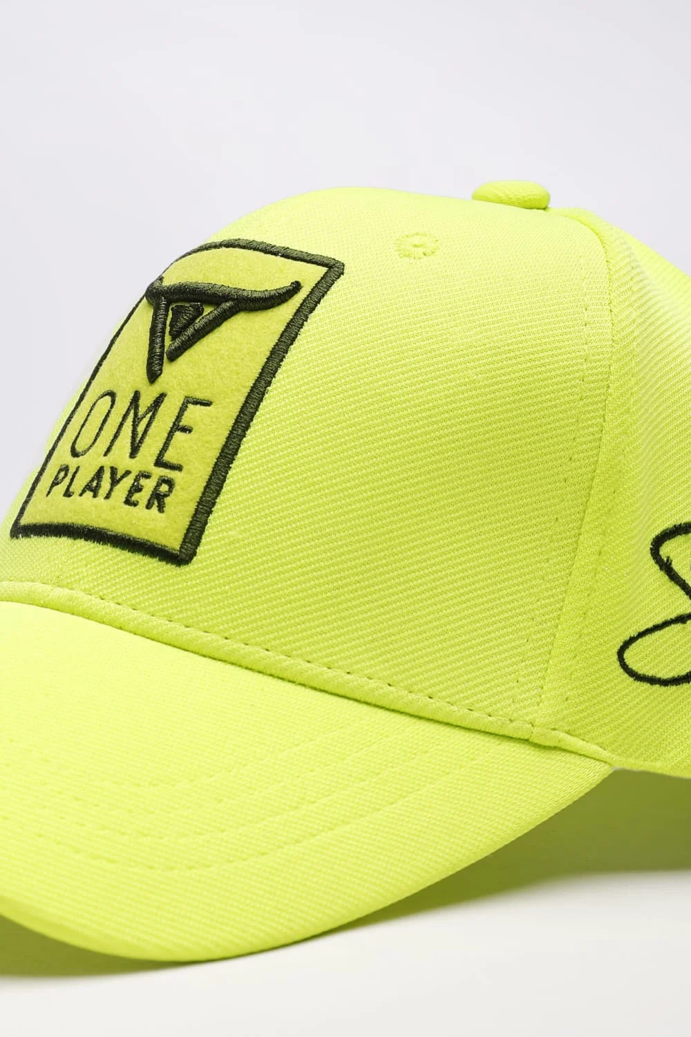 Unisex Yellow solid baseball cap, has a visor by One Player